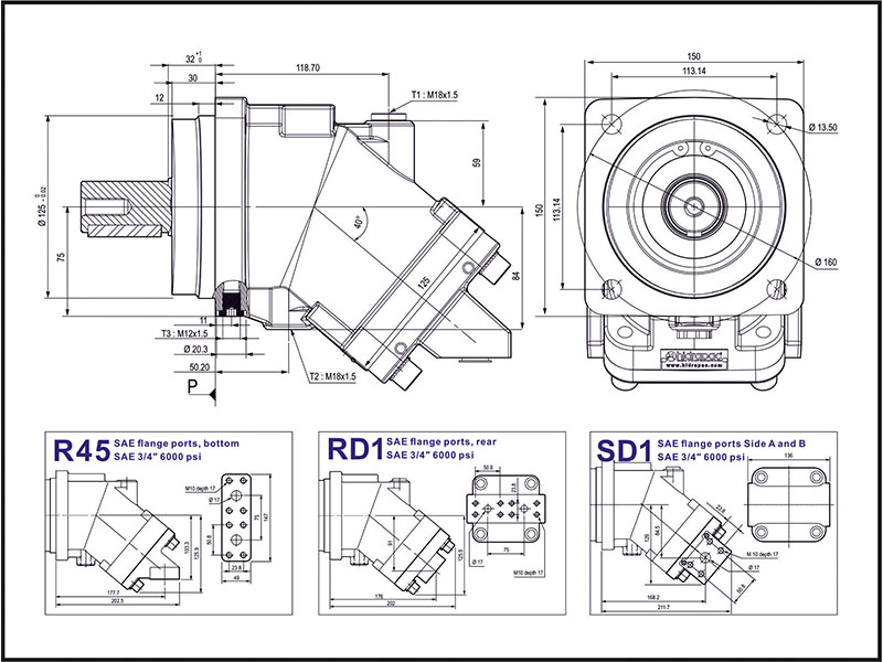 A2FM (ISO) Bent Axis Hydraulic Motors ISO Bent Axis Hydraulic Motors