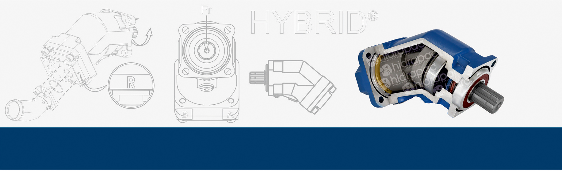 K3FH (HYBRID) Bent Axis Hydraulic Piston Motors - BiDirectional Bent Axis  Hydraulic Motors - Bent Axis Motors Change to Bent Axis Pump - Bent Axis  Motor - Bent Axis Pump - Hydraulic